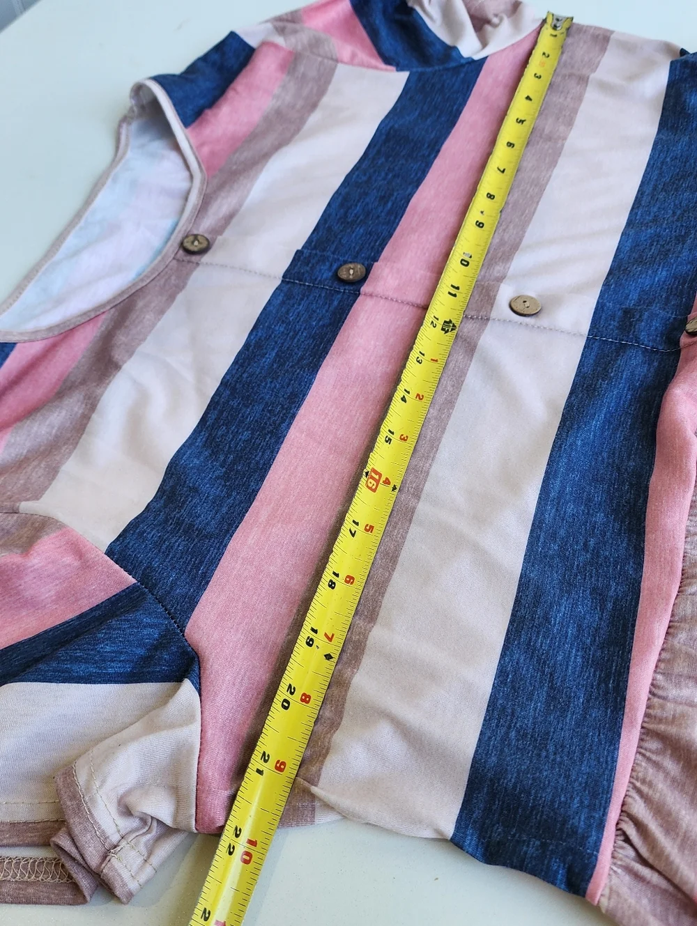 Emery Rose Curve 2XL Pink Blue Beige Knit Stretch Short SLEEVE DRESs Button - Picture 12 of 16